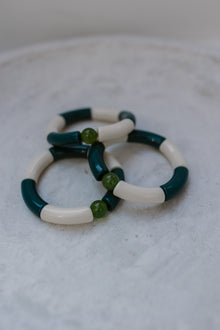  Armband Rosie groen/wit