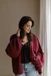 Strickjacke Sara Burgund