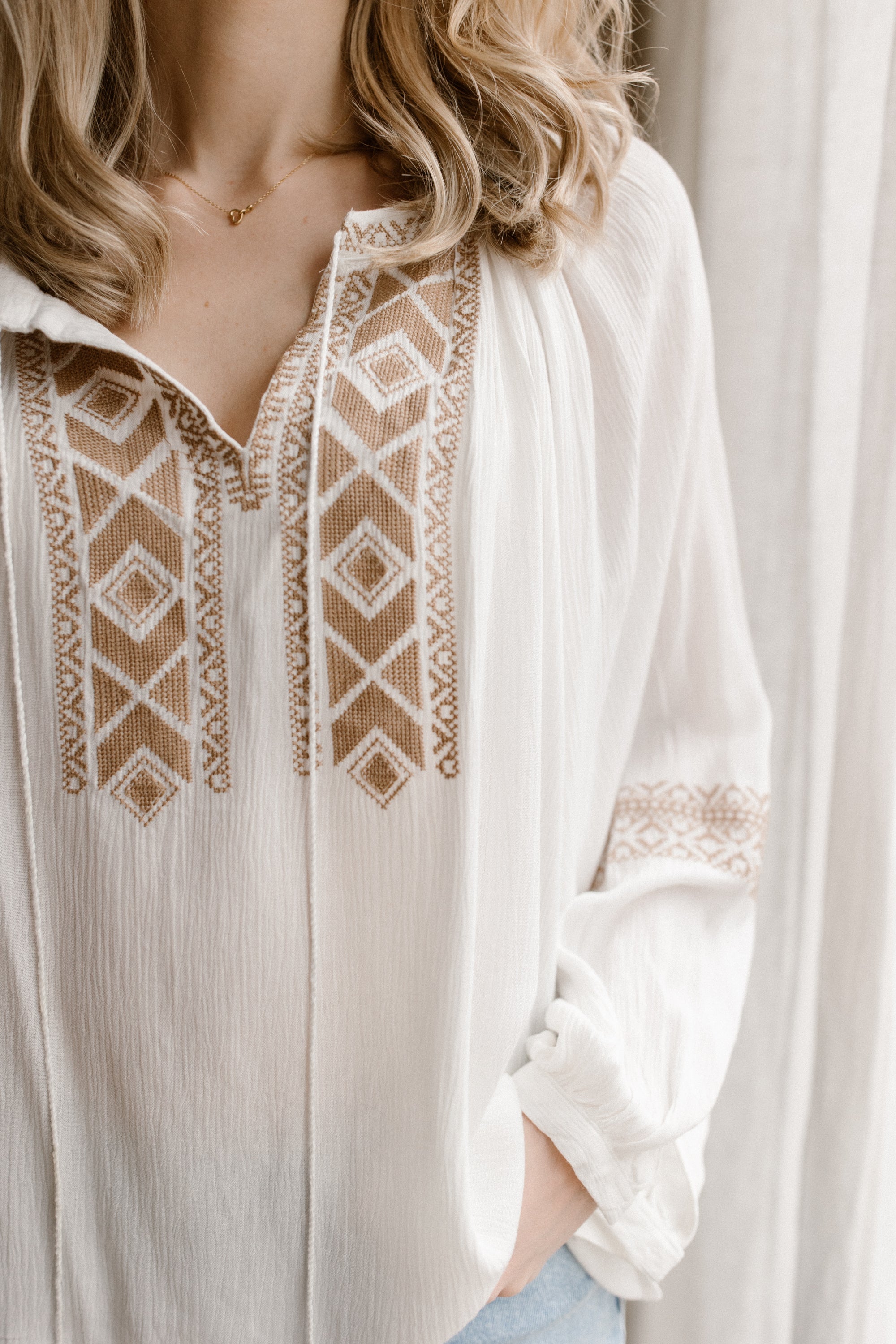 Blouse Sita Blanc Cassé