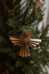 Paper Christmas Angel Brown with gold